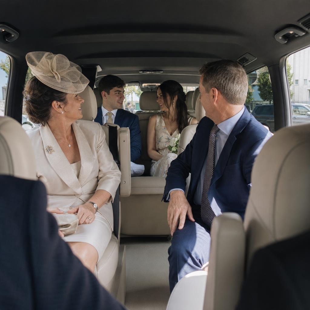 Van Mercedes Classe V 7 places VTC Aucamville — transport groupe et mariage Toulouse Nord