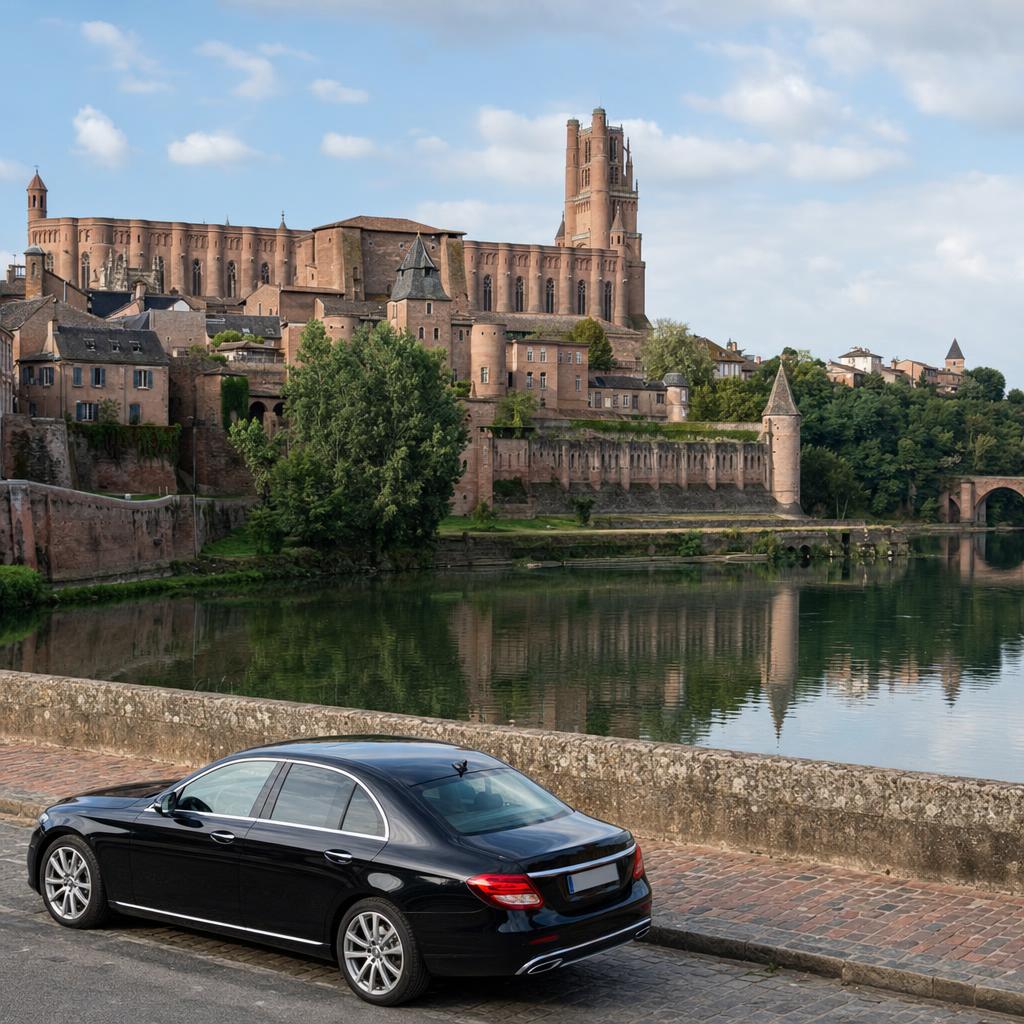 Cité épiscopale d'Albi UNESCO — cathédrale Sainte-Cécile et Palais de la Berbie sur le Tarn, desservie par VTC Urban Prestige